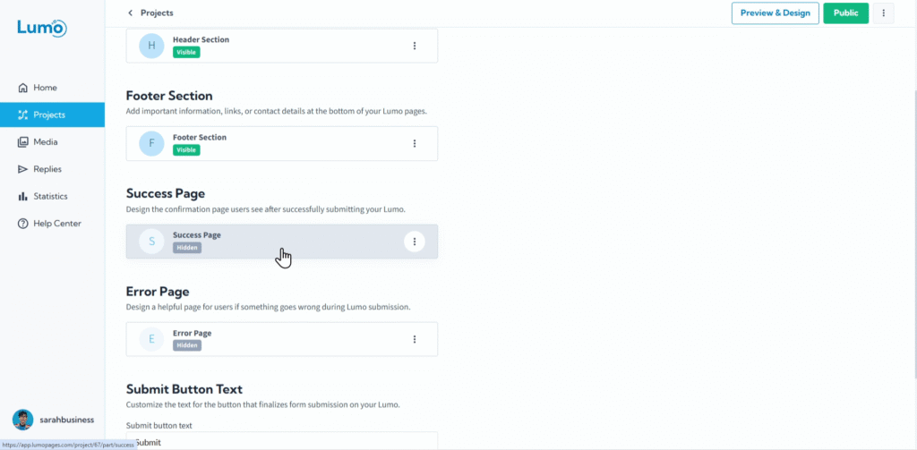 Illustration for LumoPages Help: Custom Success Page