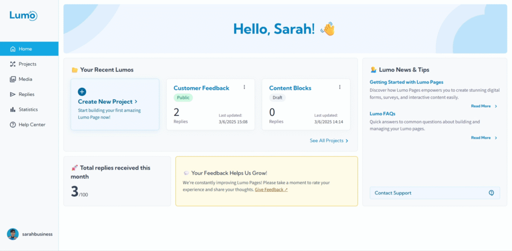 Illustration for LumoPages Help: Navigating the Dashboard