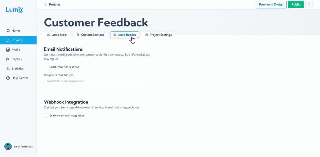 Illustration for LumoPages Help: Setting Up Email Notifications for New Responses